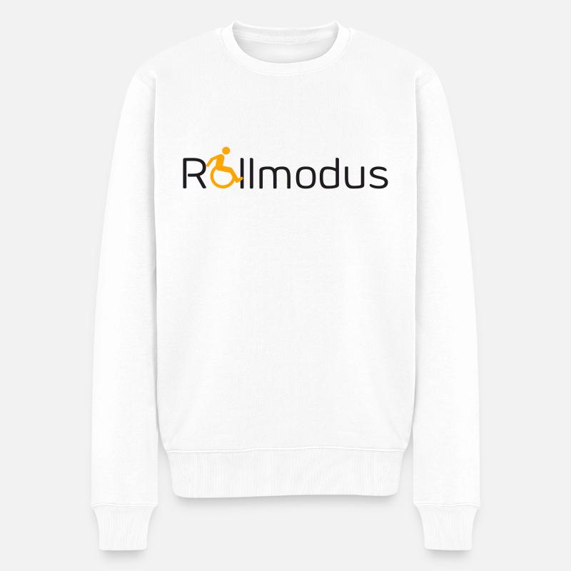 Rollmodus - Männer Premium Bio Pullover - Weiß