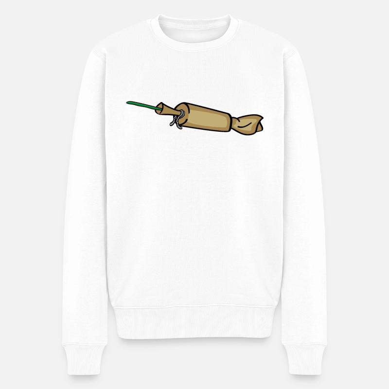 Spanish Cracker Böller - Männer Premium Bio Pullover - Weiß