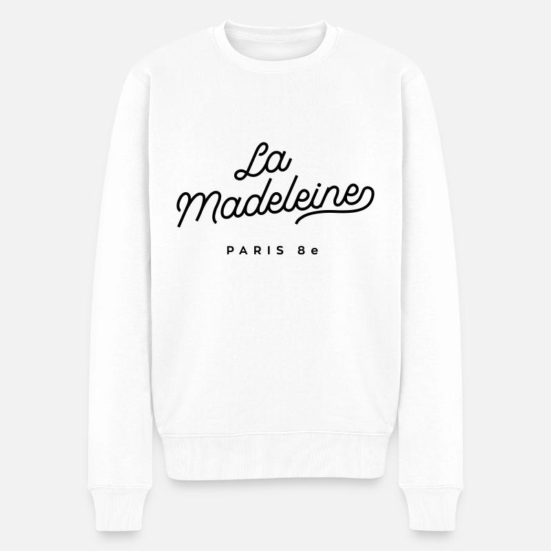 La madeleine - Paris 8e - Pull Premium bio Homme - blanc
