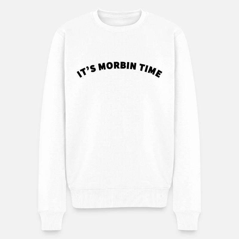 ITS MORBIN TIME MEME - Men's Premium Organic Jumper - white