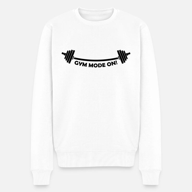 Mode Gym activé - Pull Premium bio Homme - blanc
