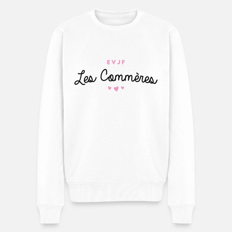 T-shirt EVJF "Les commères" - Pull Premium bio Homme - blanc
