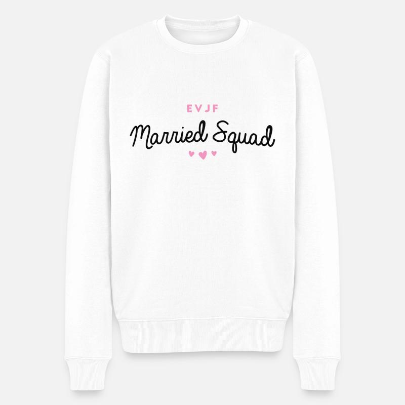 T-shirt EVJF "Married Squad" - Pull Premium bio Homme - blanc