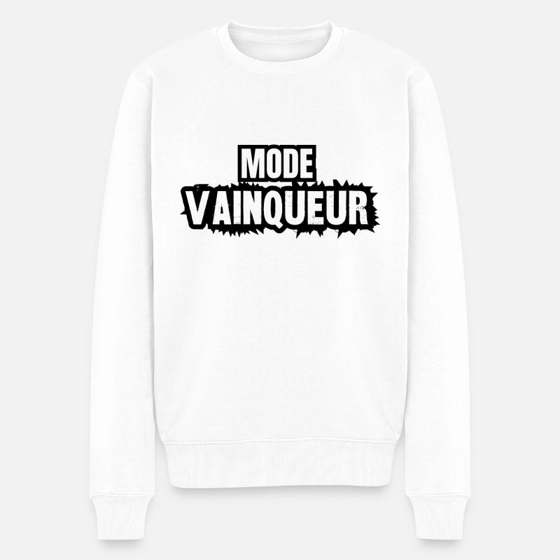 mode vainqueur - Pull Premium bio Homme - blanc
