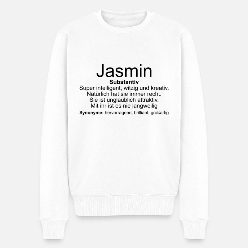 Nom Définition Jasmine - Pull Premium bio Homme - blanc
