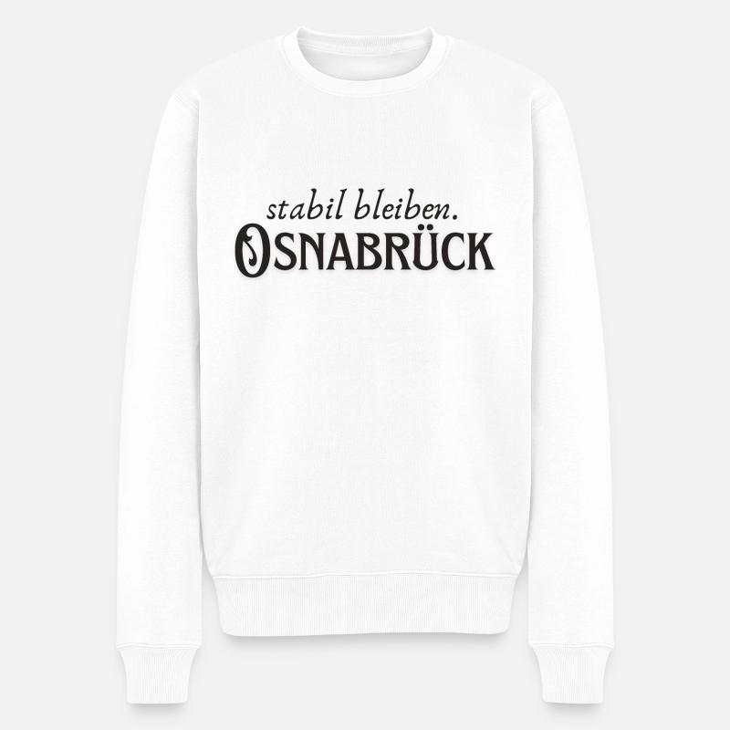 Stabil bleiben Osnabrück - Männer Premium Bio Pullover - Weiß