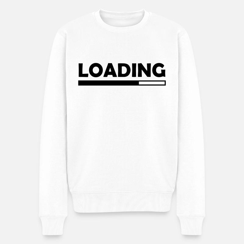 Loading - Männer Premium Bio Pullover - Weiß