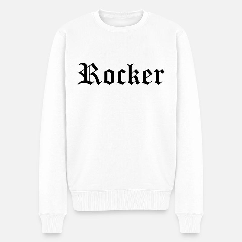 rocker - Männer Premium Bio Pullover - Weiß