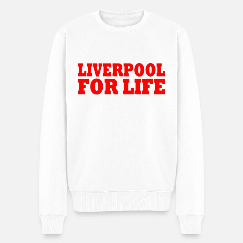 Liverpool - Männer Premium Bio Pullover - Weiß