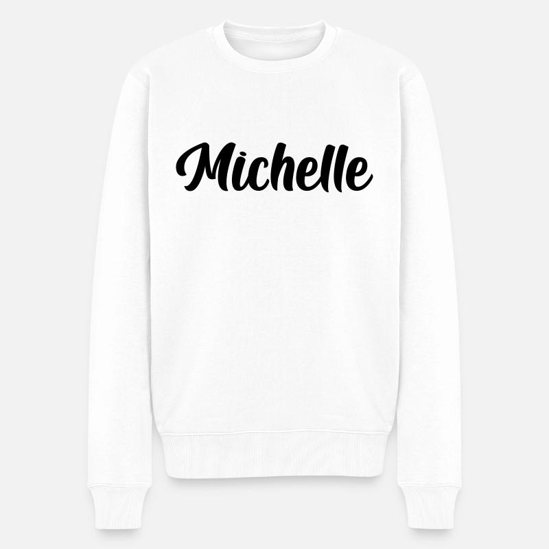 Michelle - Männer Premium Bio Pullover - Weiß
