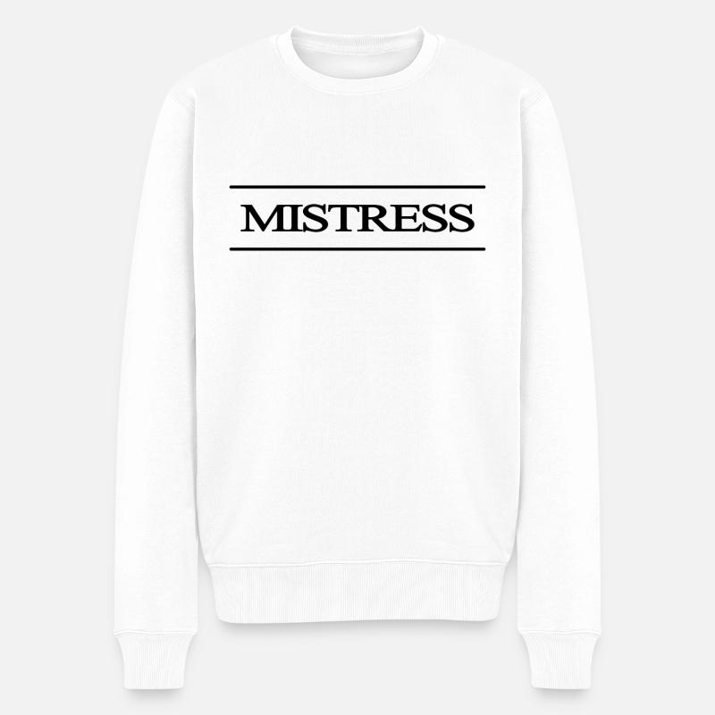 Herrin oder BDSM-Domina - Männer Premium Bio Pullover - Weiß