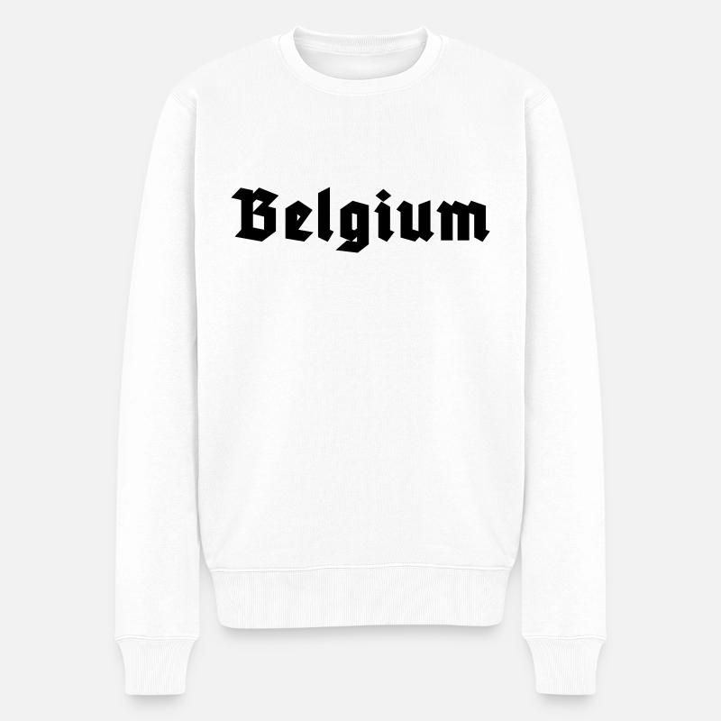BELGIUM Belgie Belgique Belgio - Pull Premium bio Homme - blanc