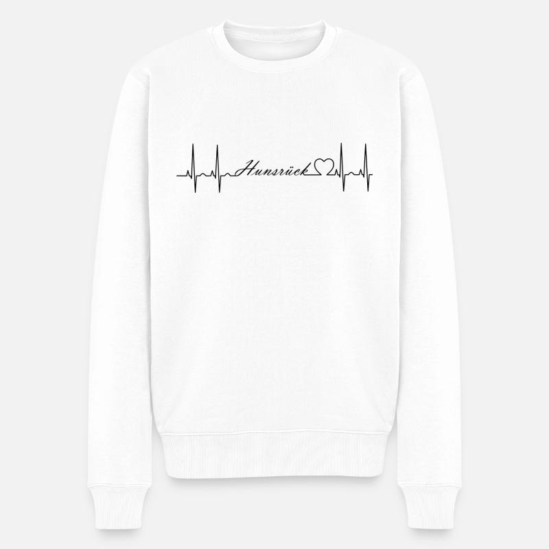 Hunsrück - Männer Premium Bio Pullover - Weiß