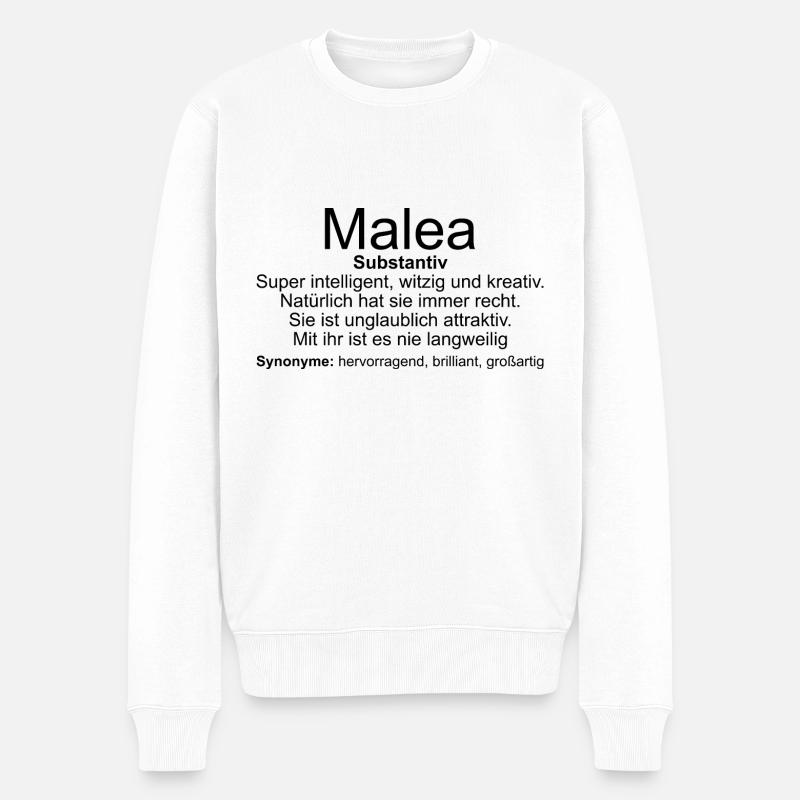 Name Definition Marlene - Männer Premium Bio Pullover - Weiß