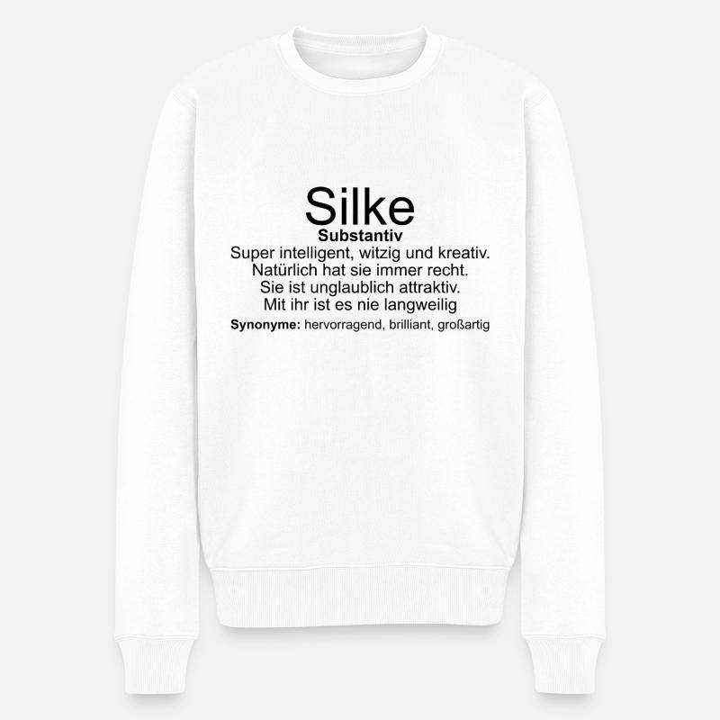 Name Definition Silke - Männer Premium Bio Pullover - Weiß