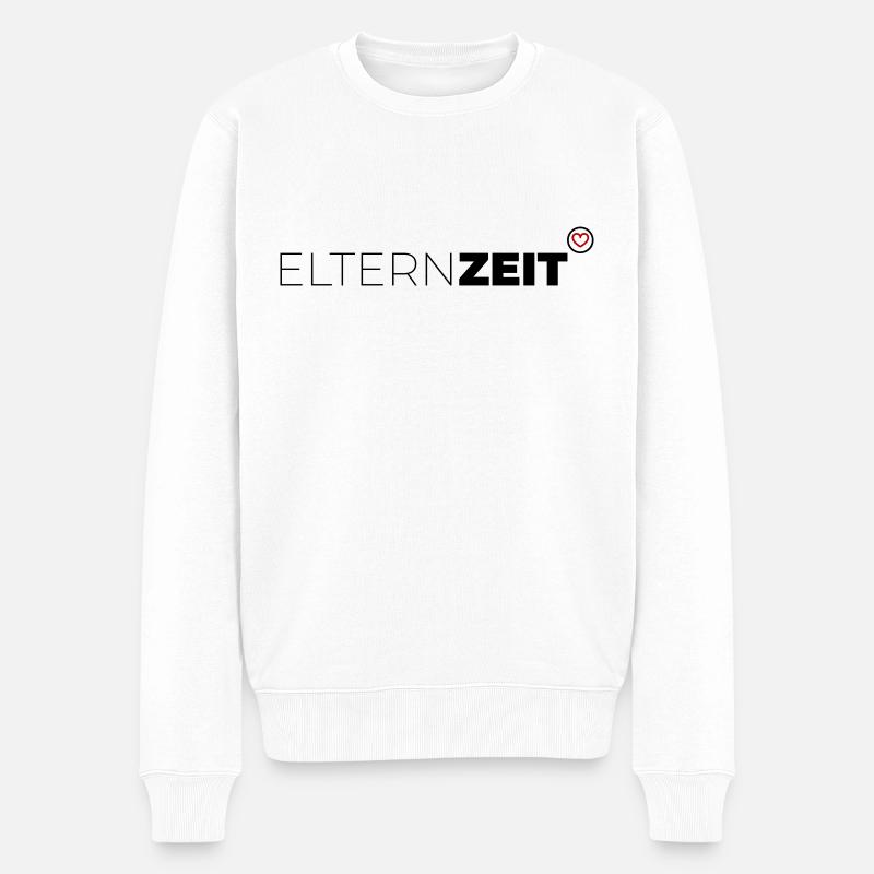 Elternzeit - Männer Premium Bio Pullover - Weiß