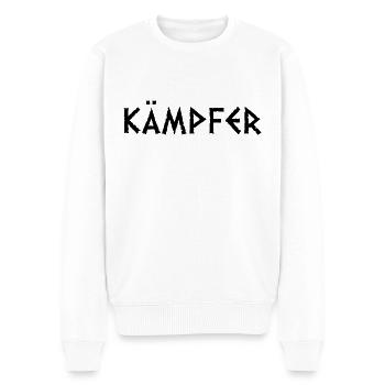 Kämpfer - Männer Premium Bio Pullover - Weiß - Vorne - Thijin (182cm)