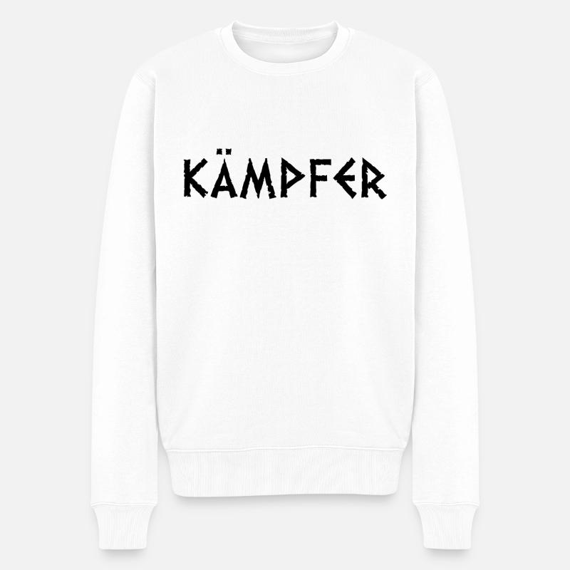 Kämpfer - Männer Premium Bio Pullover - Weiß