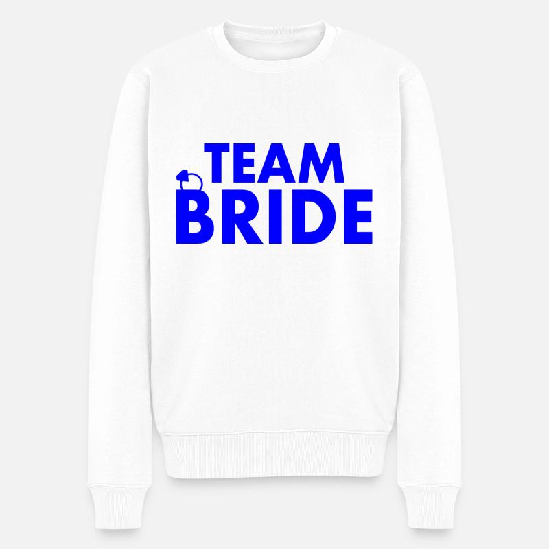 Team bride - Männer Premium Bio Pullover - Weiß