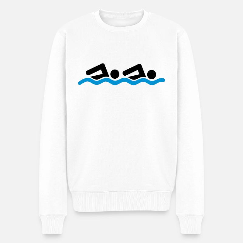 Équipe de natation - Pull Premium bio Homme - blanc