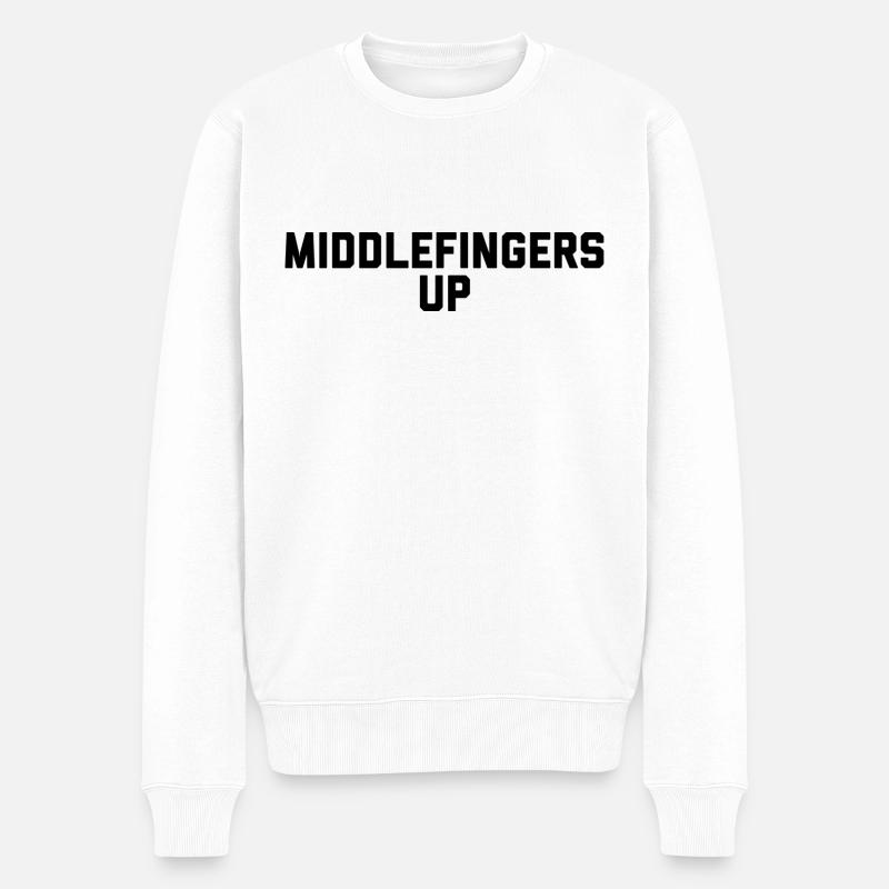 T-Shirt « Middlefingers up » - Pull Premium bio Homme - blanc