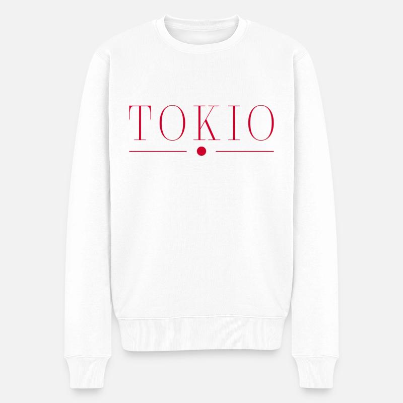 Ich liebe Tokio, Japan - Männer Premium Bio Pullover - Weiß