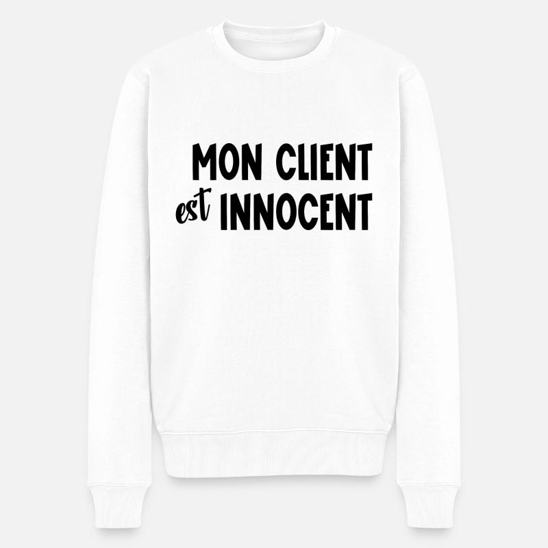 mon client est innocent - Pull Premium bio Homme - blanc