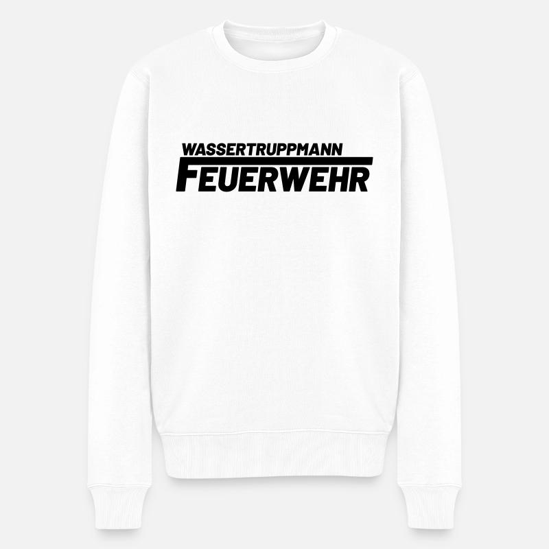 Wassertruppmann Freiwillige Feuerwehr - Männer Premium Bio Pullover - Weiß