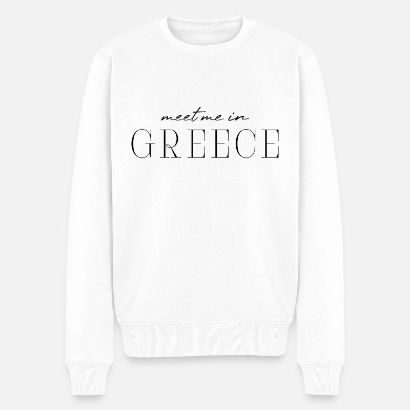 J’aime la Grèce - Pull Premium bio Homme - blanc