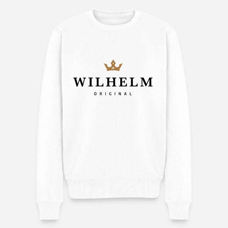 Wilhelm - Männer Premium Bio Pullover - Weiß