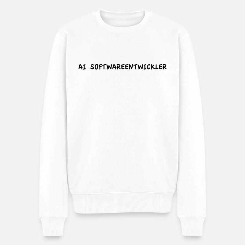 AI Softwareentwickler - Männer Premium Bio Pullover - Weiß