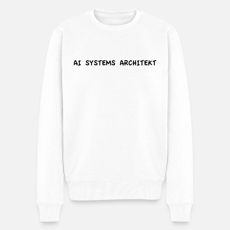 AI Systems Architect - Men's Premium Organic Jumper - white