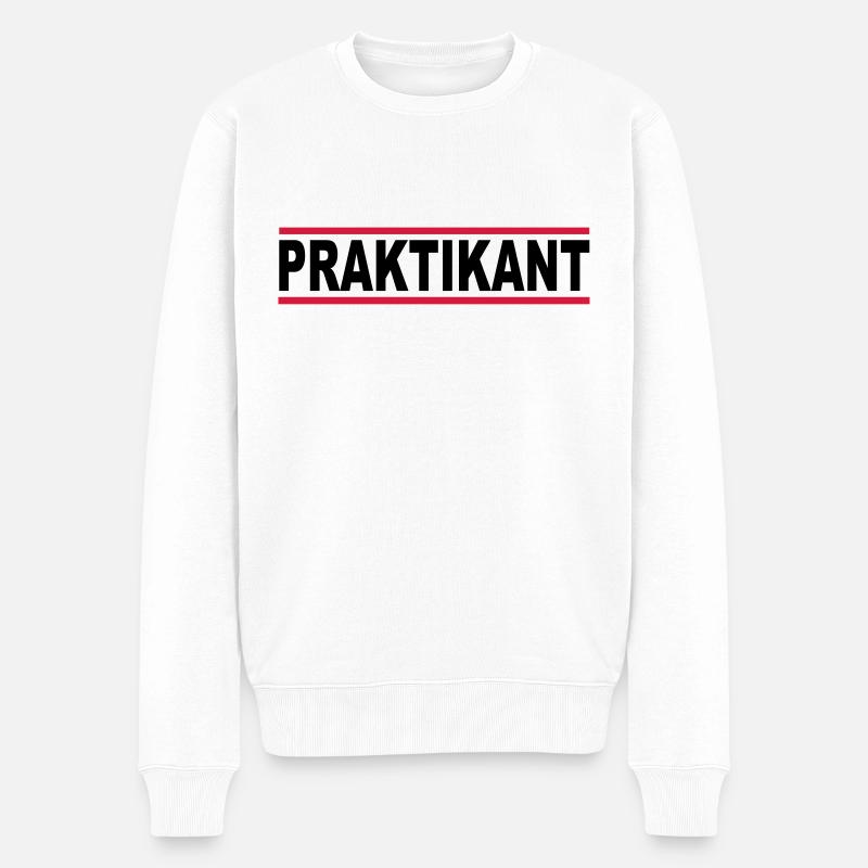 praktikant - Männer Premium Bio Pullover - Weiß