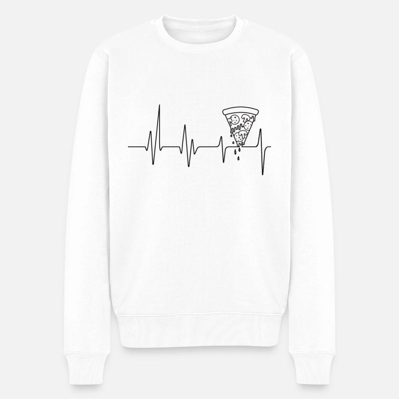 Pizza Puls Herschlag - Pull Premium bio Homme - blanc