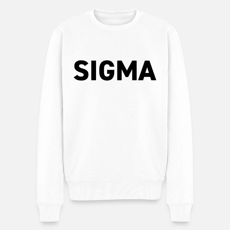 Sigma Dark Pack Rank - Männer Premium Bio Pullover - Weiß