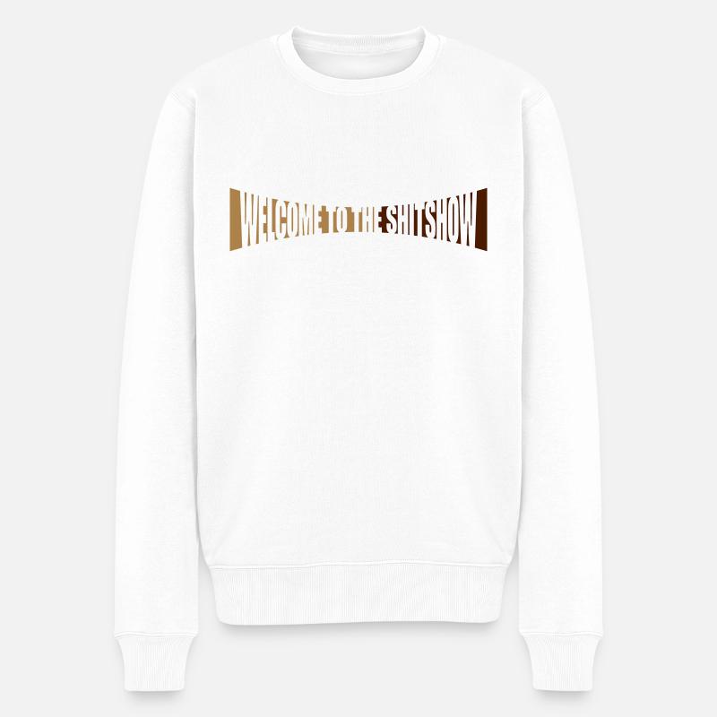 Courbe de bienvenue Shitshow - Pull Premium bio Homme - blanc