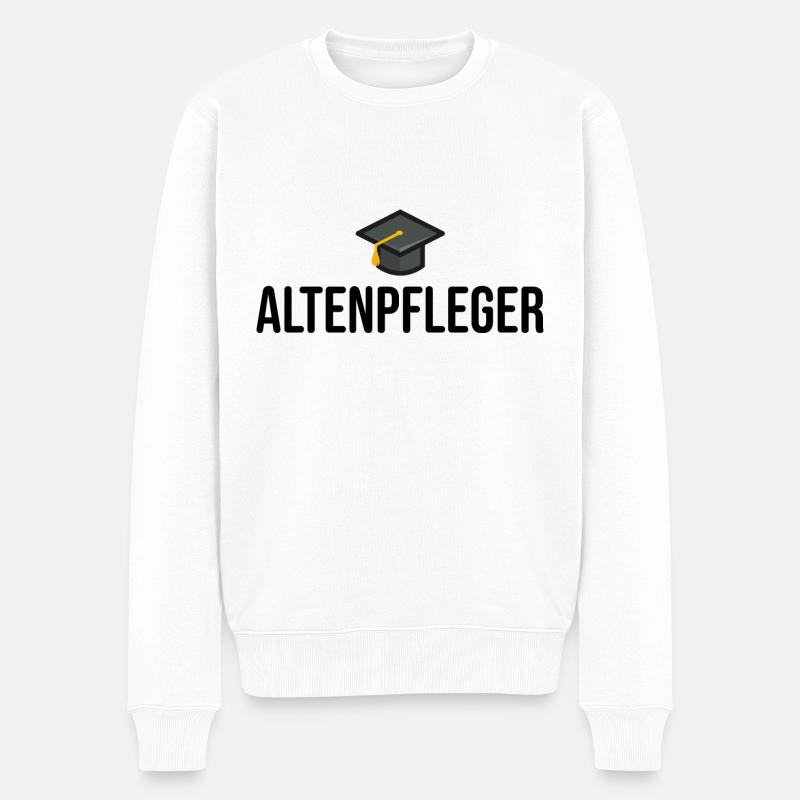 Altenpfleger Ausbildung - Männer Premium Bio Pullover - Weiß