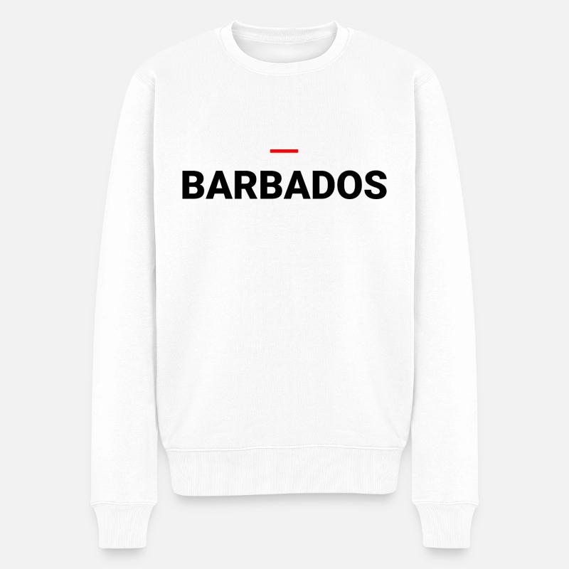 BARBADOS - Männer Premium Bio Pullover - Weiß