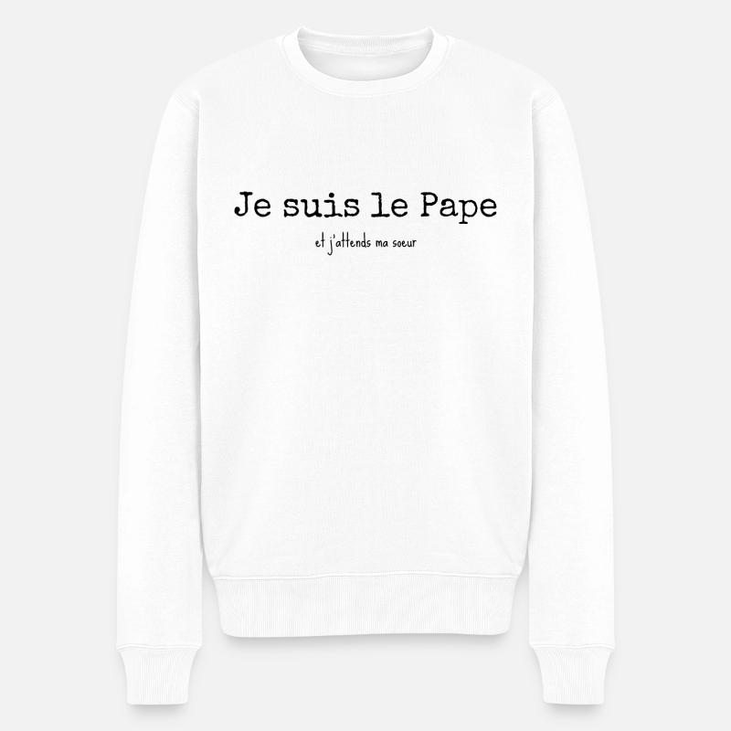 Odile Deray - Le Pape et la soeur - Pull Premium bio Homme - blanc