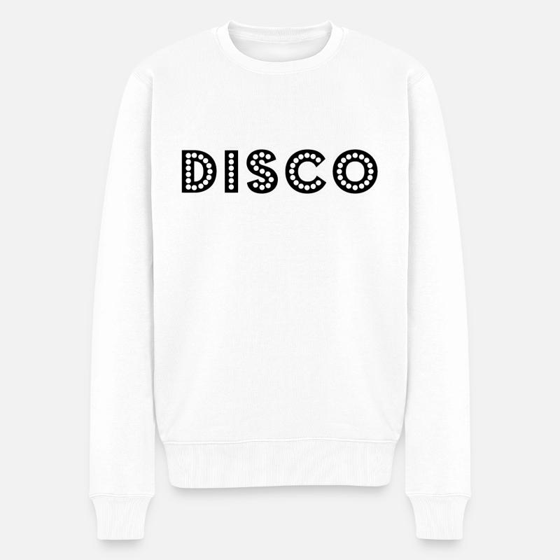 Disco Slogan - Logo - Pull Premium bio Homme - blanc