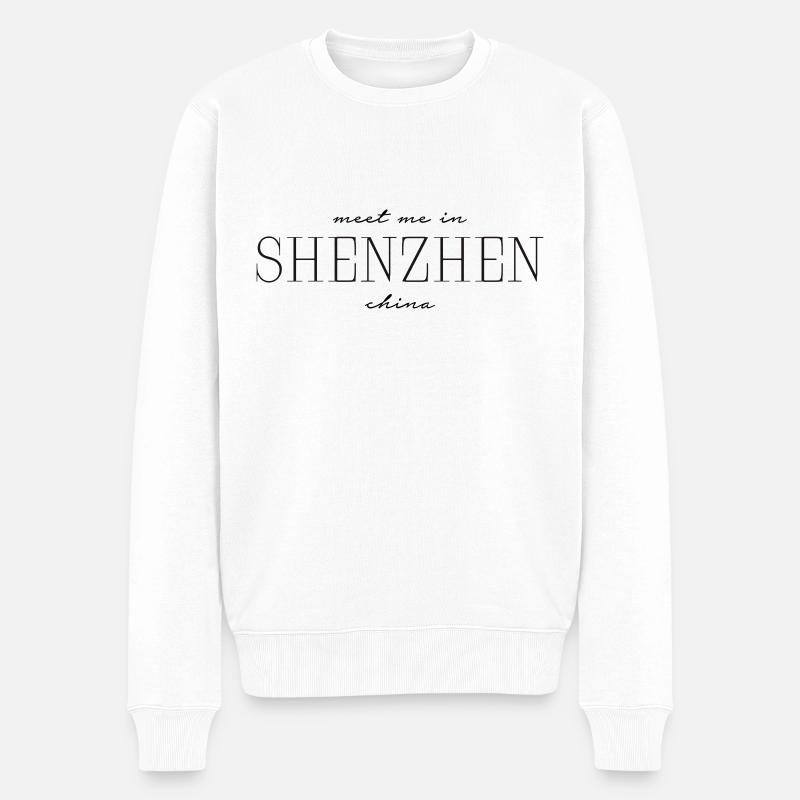 Retrouvez-moi à Shenzen - Pull Premium bio Homme - blanc
