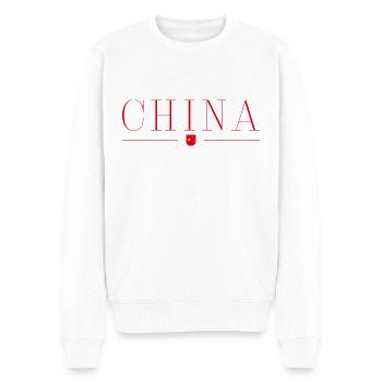 J’aime la Chine - Pull Premium bio Homme - blanc - Devant - Thijin (182cm)