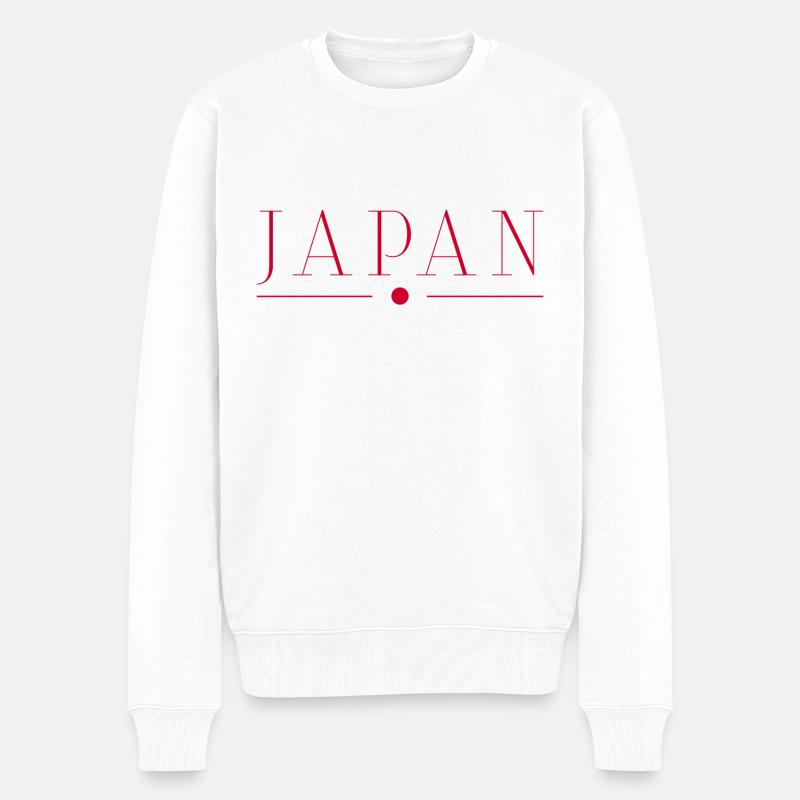 Ich liebe Japan - Männer Premium Bio Pullover - Weiß