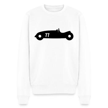 Altes Auto - Männer Premium Bio Pullover - Weiß - Vorne - Thijin (182cm)