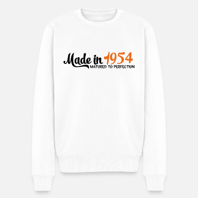 1954 - Männer Premium Bio Pullover - Weiß