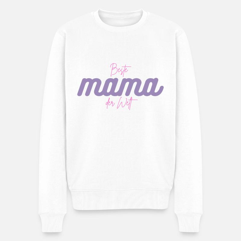Beste Mama der Welt - Männer Premium Bio Pullover - Weiß