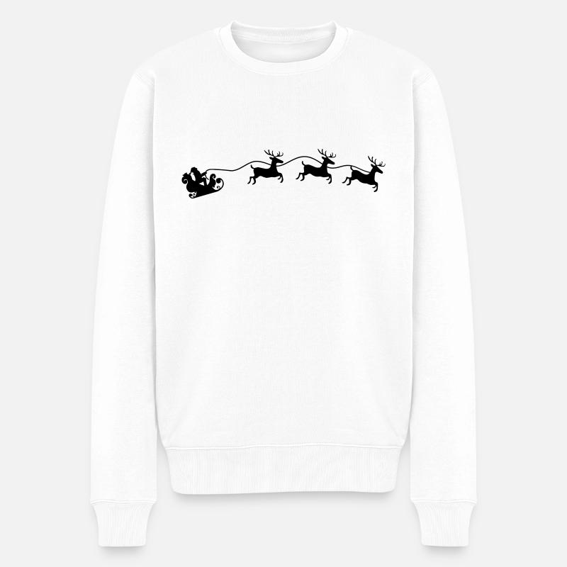 Traîneau du Père Noël - Pull Premium bio Homme - blanc