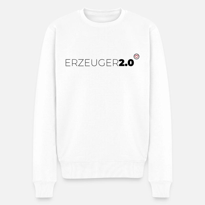 Erzeuger 2 0 - Männer Premium Bio Pullover - Weiß
