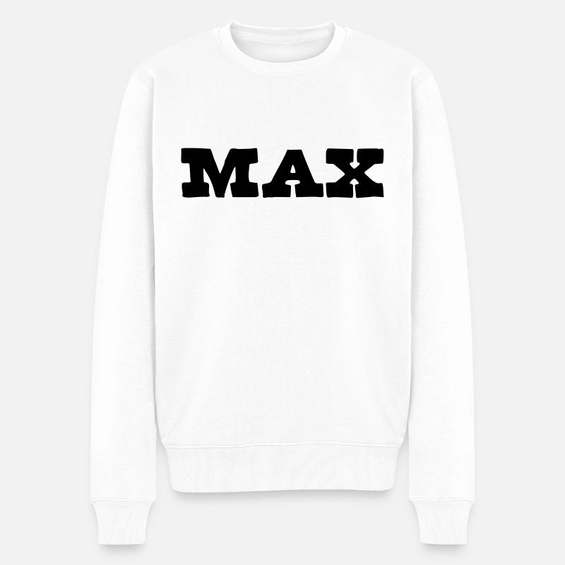 Max Prénom Cadeau - Pull Premium bio Homme - blanc