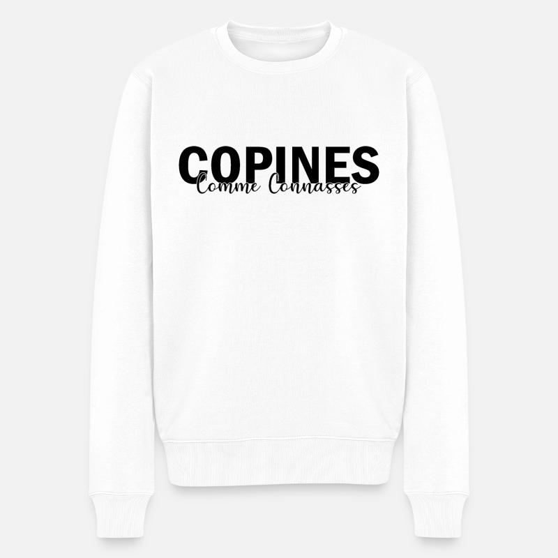 copines comme connasses - Pull Premium bio Homme - blanc